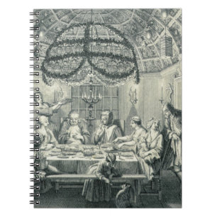Jewish Meal During the Feast of the Tabernacles, i Spiral Notebook