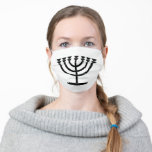Jewish Menorah (Symbol of Judaism) Cloth Face Mask<br><div class="desc">This design features an illustration of a menorah, used by Jewish people to celebrate the eight-day holiday of Hanukkah. The menorah is a nine-branched candelabrum that is lit during Hanukkah. Eight of the nine branches hold lights (candles or oil lamps) that symbolise the eight nights of the holiday; on each...</div>