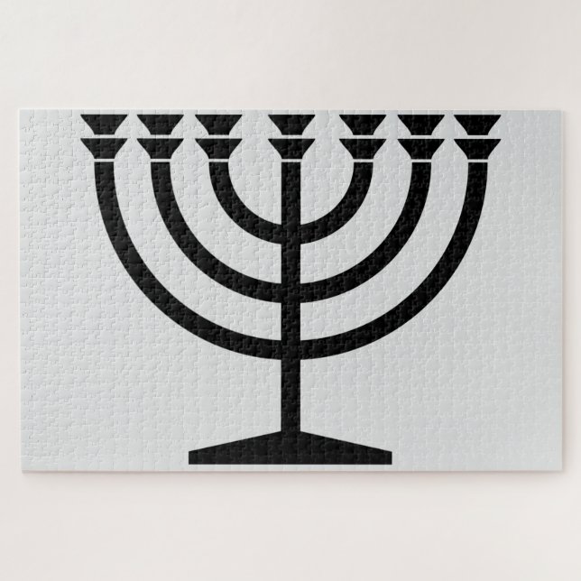 Jewish Menorah (Symbol of Judaism) Jigsaw Puzzle (Horizontal)
