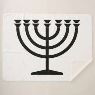 Jewish Menorah (Symbol of Judaism) Sherpa Blanket