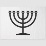 Jewish Menorah (Symbol of Judaism) Tissue Paper<br><div class="desc">This design features an illustration of a menorah, used by Jewish people to celebrate the eight-day holiday of Hanukkah. The menorah is a nine-branched candelabrum that is lit during Hanukkah. Eight of the nine branches hold lights (candles or oil lamps) that symbolise the eight nights of the holiday; on each...</div>