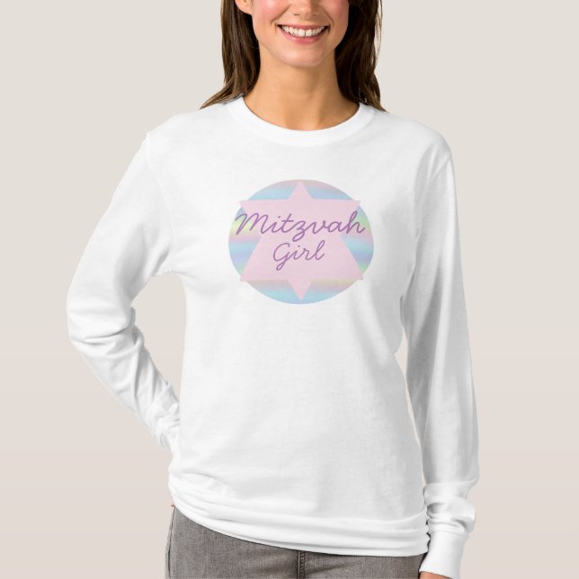 Jewish Mitzvah Girl Bat Mitzvah Superhero Shirt (Front)