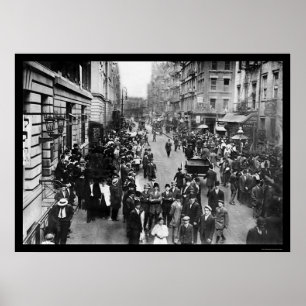 Jewish New Year Fun on the East Side of NYC 1910 Poster