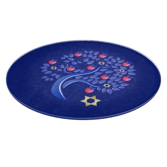 Jewish New Year | Rosh Hashanah Challah  Cutting Board (Corner)