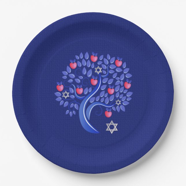 Jewish New Year | Rosh Hashanah  Paper Plate (Front)