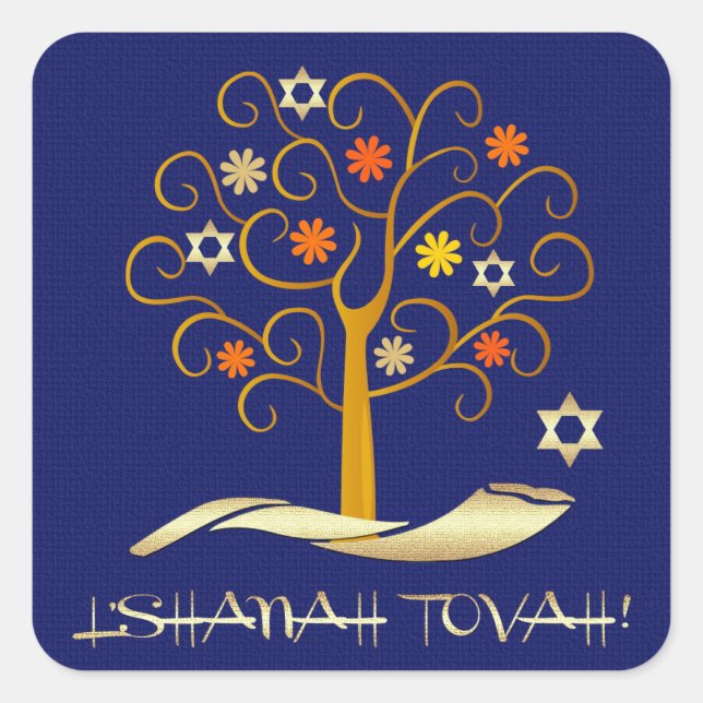 Jewish New Year | Rosh Hashanah  Square Sticker (Front)