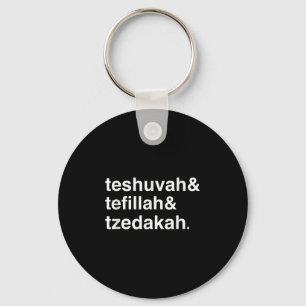 Jewish New Year Yom Kippur Teshuvah Tefillah Tzeda Key Ring
