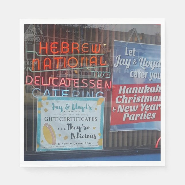 Jewish Party Decoration-Napkins-Jewish Deli Napkin (Front)