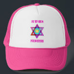 Jewish Princess Trucker Hat<br><div class="desc">Jewish gifts and personalised gift ideas for Jewish holidays including Hanukkah,  Passover,  Bas and Bar Mitzvah special occasions featuring traditional Judaism and modern themes.  Jewish Princess baby gifts,  birthday presents and home decor with Star of David and Hebrew looking writing.</div>