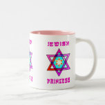 Jewish Princess Two-Tone Coffee Mug<br><div class="desc">Jewish gifts and personalised gift ideas for Jewish holidays including Hanukkah,  Passover,  Bas and Mitzvah special occasions featuring traditional Judaism and modern themes.  Jewish Princess baby gifts,  birthday presents and home decor with Star of David and Hebrew looking writing.</div>