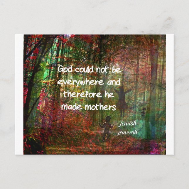 Jewish proverb postcard (Front)