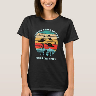 Jewish Space Lasers Universe Flying Chai Star Ufo T-Shirt