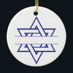 Jewish Star Ceramic Tree Decoration<br><div class="desc">Bring Beautiful Light to Hanukkah With A Stunning New Star of David!</div>
