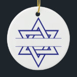 Jewish Star Ceramic Tree Decoration<br><div class="desc">Bring Beautiful Light to Hanukkah With A Stunning New Star of David!</div>