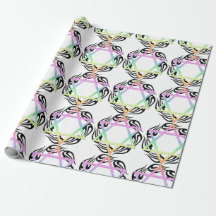 Jewish Star Colours Wrapping Paper