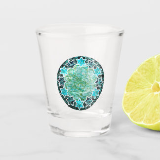 Jewish Star MedallionArt  Shot Glass 