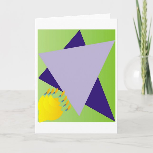 Jewish Star/Menora Card (Front)