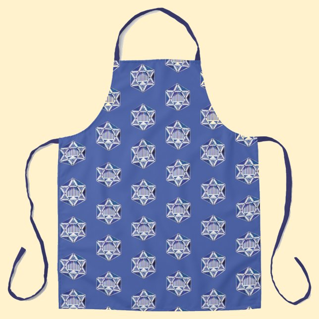 Jewish star Menorah  Hanukkah Apron (Creator Uploaded)