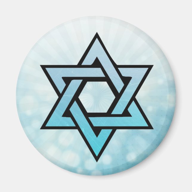 Jewish Star of David Blue Magnet (Front)