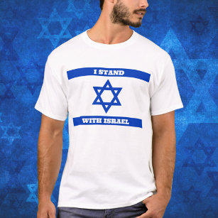 Jewish Star of David Flag Stand With Israel  T-Shirt