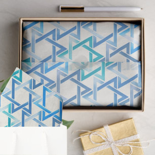 Jewish star of david gift wrapping Tissue Paper