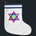 Jewish Star Of David Large Christmas Stocking<br><div class="desc">Jewish gifts and gift ideas with stained glass Jewish Star of David.</div>