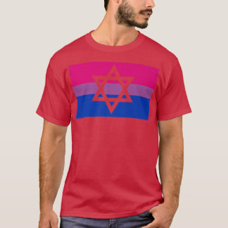 Jewish Star Of David LGBTQ Gay Biseual Pride Flag T-Shirt
