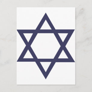 Jewish Star of David Postcard