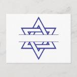 Jewish Star Postcard<br><div class="desc">Bring Beautiful Light to Hanukkah With A Stunning New Star of David!</div>