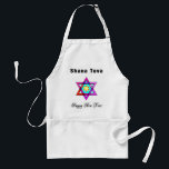Jewish Star Shana Tova Standard Apron<br><div class="desc">Shana Tova Jewish Star features Hebrew style stained glass Star of David and sunny greeting for a Happy New Year.</div>