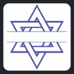 Jewish Star Square Sticker<br><div class="desc">Bring Beautiful Light to Hanukkah With A Stunning New Star of David!</div>