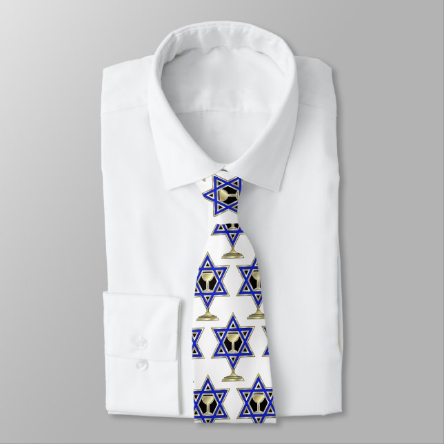 Jewish Star Tie (Tied)
