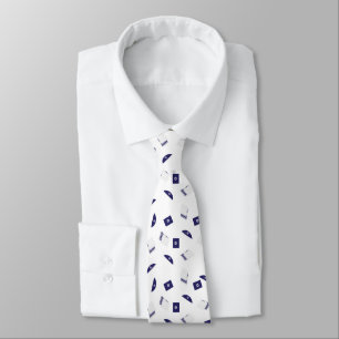 Jewish symbols pattern tie