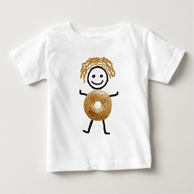 Jewish T-Shirt-Kids -Bagel Kid Baby T-Shirt (Front)