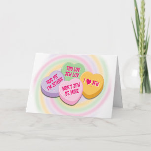 Jewish Valentine's Card: Candy Hearts Holiday Card