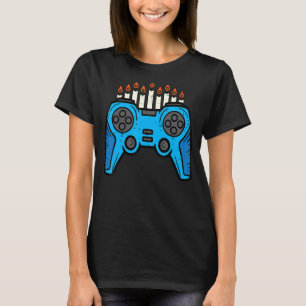 Jewish Video Game Gamer Hanukkah Chanukah Men Boy  T-Shirt