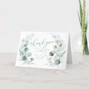 Jewish Wedding Todah Rabah Hebrew Eucalyptus Thank You Card