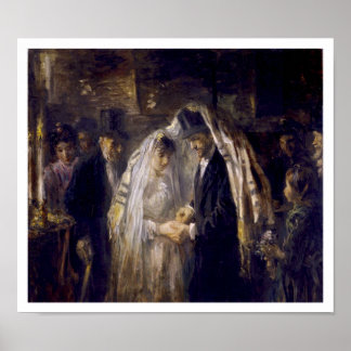 Jewish Wedding - Vintage Art by J. Israëls Poster