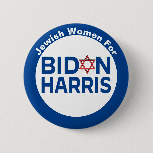 Jewish Women for Biden Harris 6 Cm Round Badge
