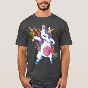 Jewnicorn Funny Hanukkah Unicorn Gift Girl Women T-Shirt