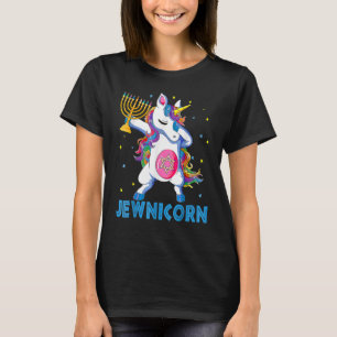Jewnicorn  Hanukkah Unicorn  Girl Women Pajamas T-Shirt
