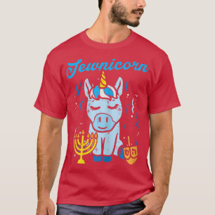 Jewnicorn Jew Unicorn Cute Hanukkah Pyjamas Chanuk T-Shirt