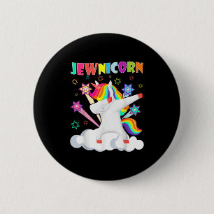 Jewnicorn Jewish Dabbing Unicorn Jew Rosh Hashanah 6 Cm Round Badge