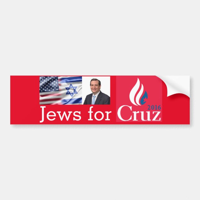Jews for Cruz Bumper Sticker (Front)