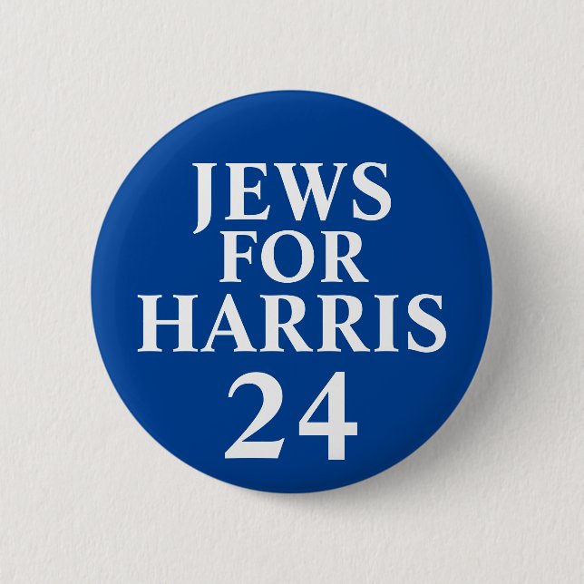 Jews For Harris Button (Front)