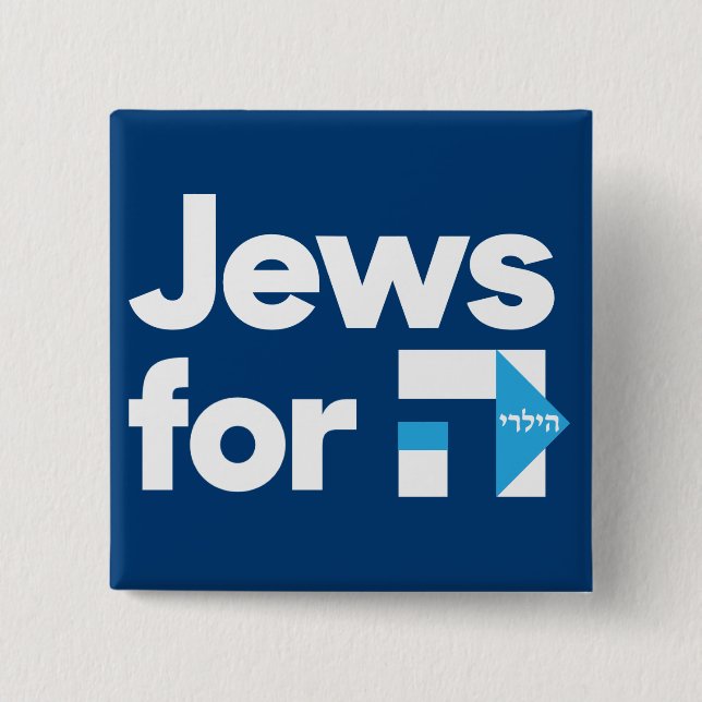 Jews for Hillary button (Front)