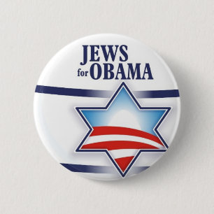 Jews for Obama 6 Cm Round Badge