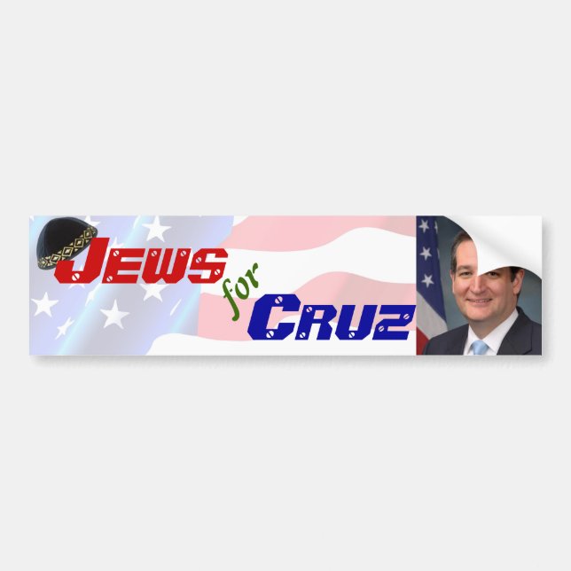 Jews for Ted Cruz Bumper Sticker (Front)