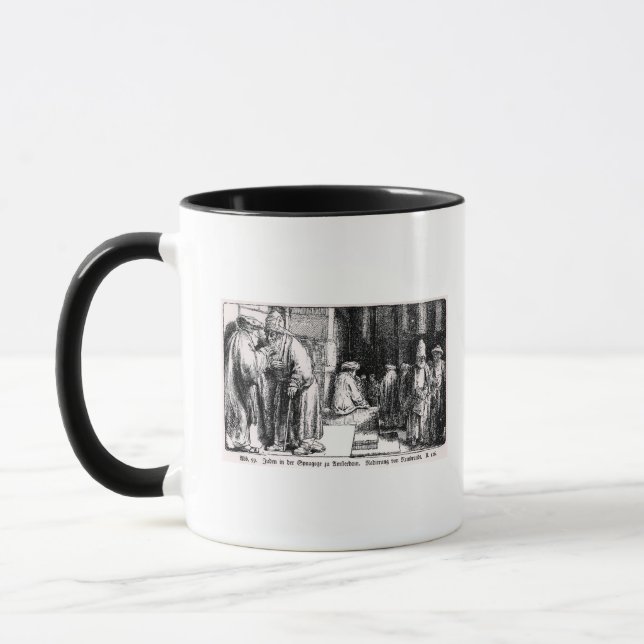 Jews in the Synagogue in Amsterdam Mug (Left)