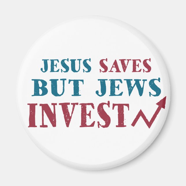 Jews Invest - Jewish finance humour Magnet (Front)